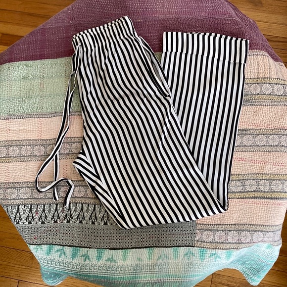 The Kooples Voile Rouge Striped Drawstring Pants Sz 2 Alt Girl Punk Soft Grunge - Picture 13 of 13